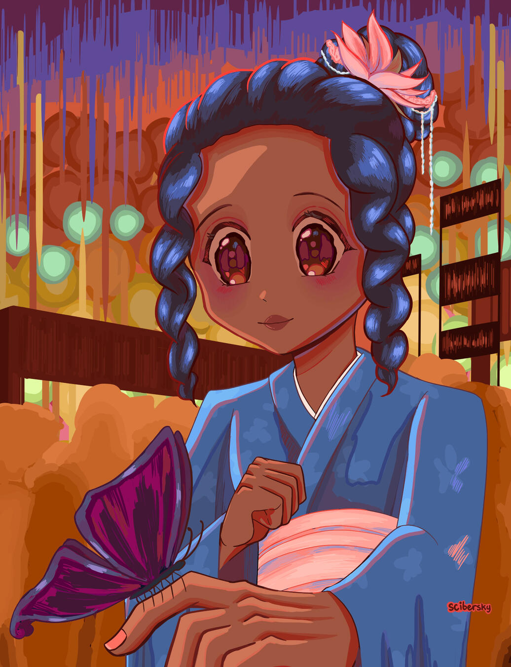 Chouko in TBHK art style (imaged cropped due to quality restriction)